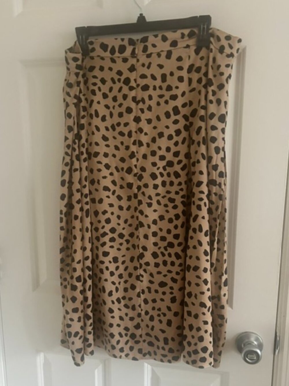 LOFT Leopard Pleated Midi Skirt 14